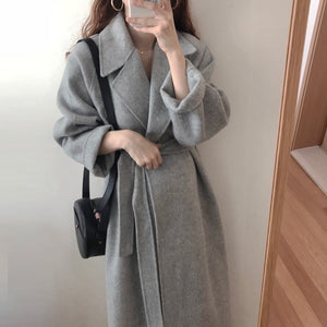 [Korean Style] Twiddy Wrap Woolen Coat