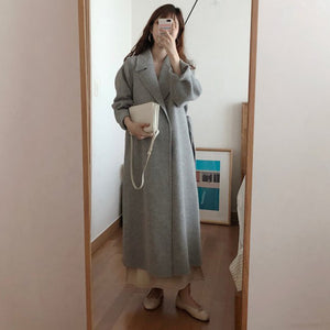 [Korean Style] Twiddy Wrap Woolen Coat