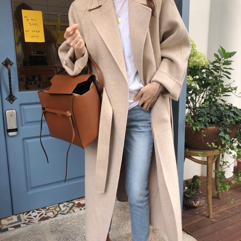 [Korean Style] Twiddy Wrap Woolen Coat