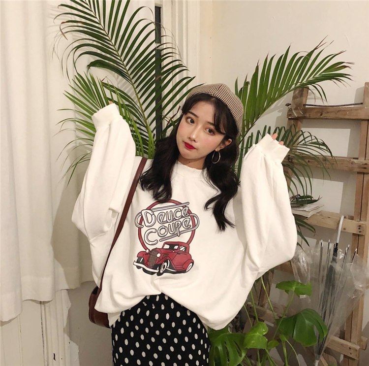[Korean Style] Luffela Cartoon Prints Sweatshirts