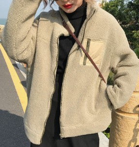[Korean Style] Tilbert Wool Blended Shearling Coat