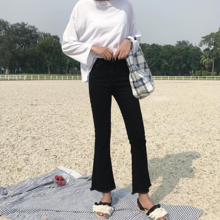 [Korean Style] Cod Casual Ankle Length Flare Pants