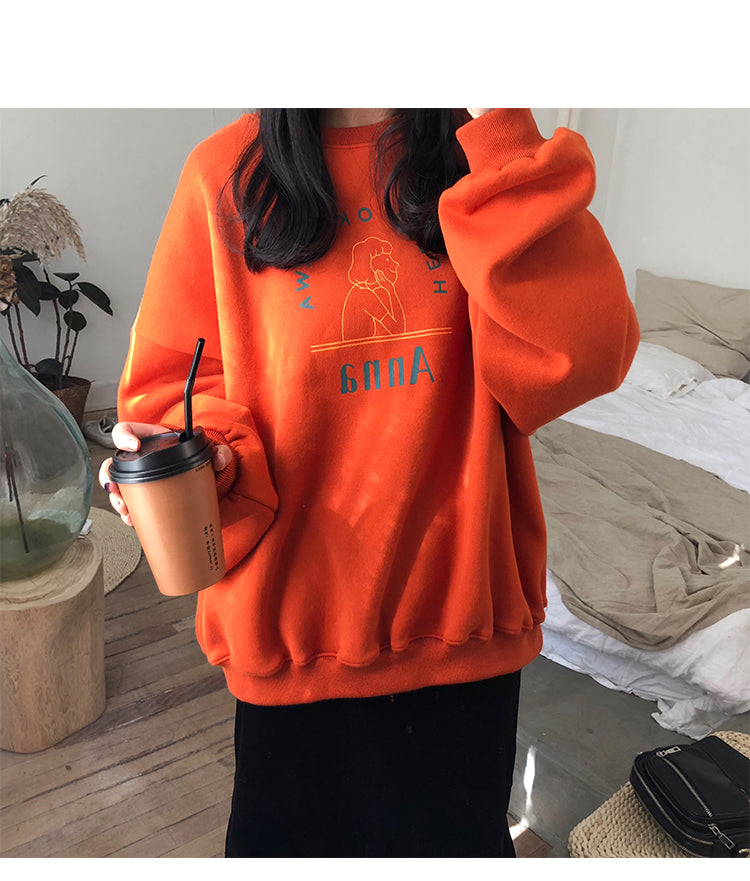 [Korean Style] Cartoon Print Sweatshirts