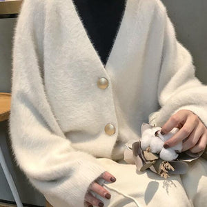 [Korean Style] Flurry Cardigan with Matte Gold Bottums