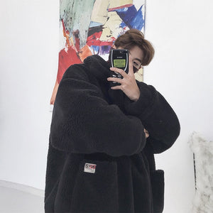 [Korean Style] Brick Wool Fleeced OverJacket