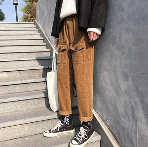 [Korean Style] Terry Corduroy Pocket Pants