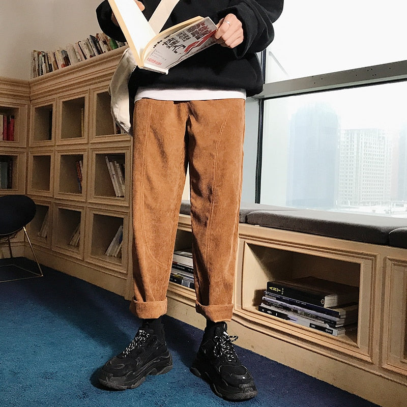 [Korean Style] Roll-Up Corduroy Pants