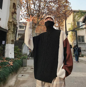 [Korean Style] Coarse Woolen Turtleneck Sweater