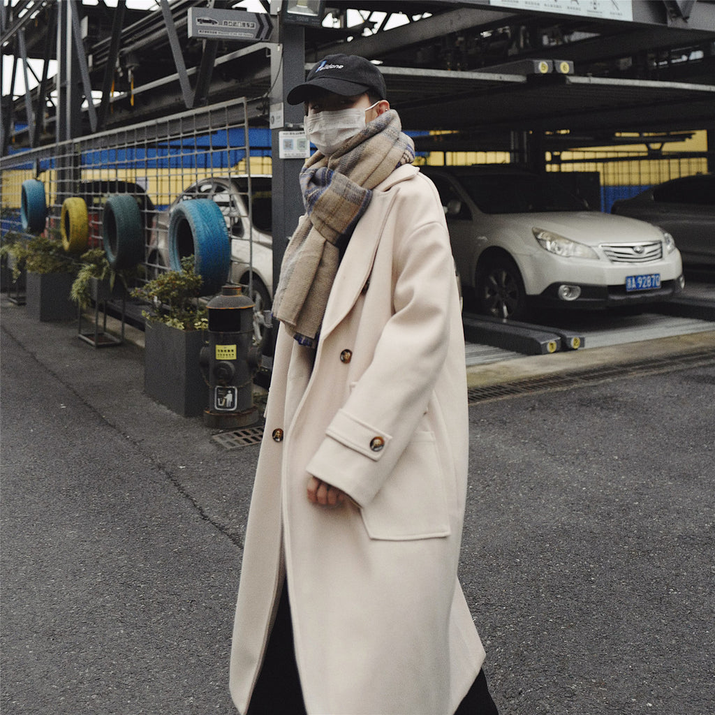 [Korean Style] Chelsea Woolen Double Overcoat
