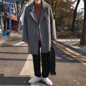 [Korean Style] Josh Loose Woolen Coat