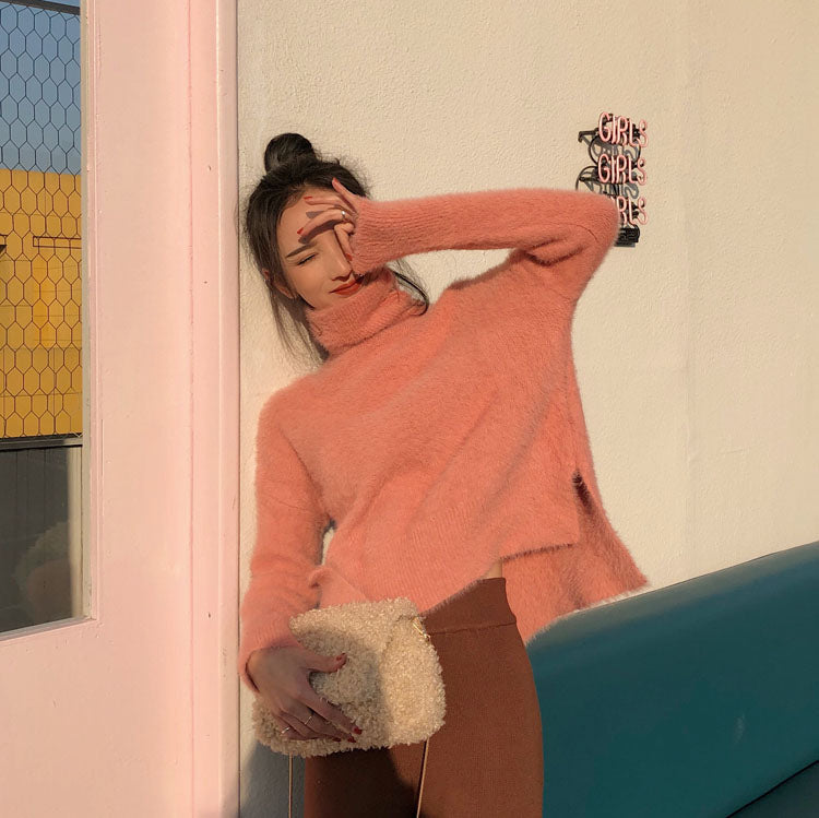 [Korean Style] Jelly Turtleneck Pullover Sweater