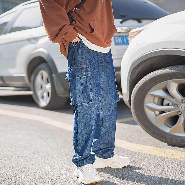 [Korean Style] Retro Washed Denim Pants