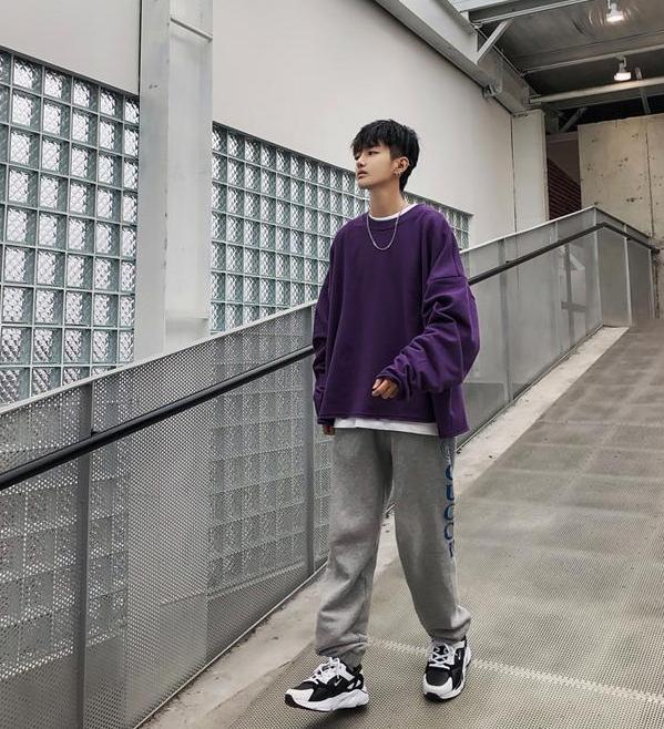 [Korean Style] Loose-Fit Round Neck Sweatshirts