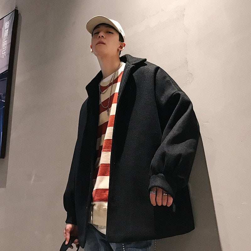 [Korean Style] Modal Woolen Casual Jacket