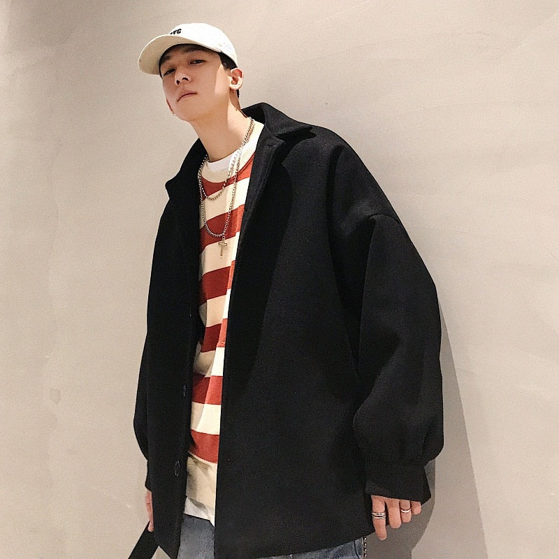 [Korean Style] Modal Woolen Casual Jacket