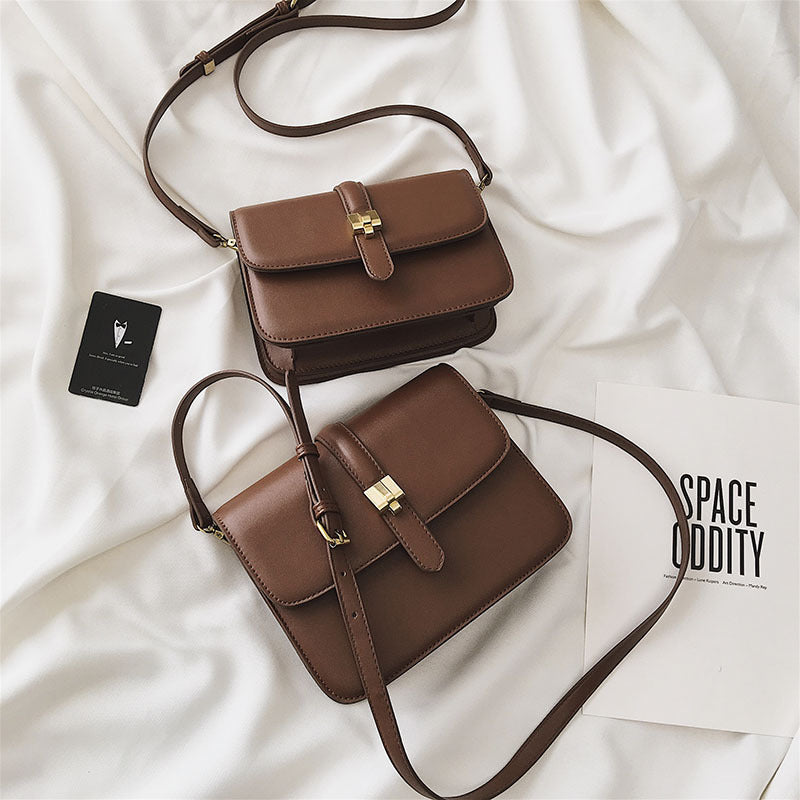 [Korean Style] Classic Box Faux Leather Vintage Bag – Ordicle