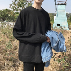 [Korean Style] Pierres Round Neck Sweatshirts