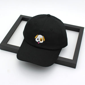 [Korean Style] Dog Embroidery Baseball Cap
