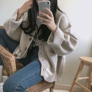 [korean Style] Patricia Loose Fit Track Cardigan