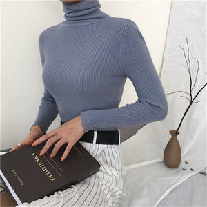 [Korean Style] Misselo Slim Fit Basic Turtleneck Pullover