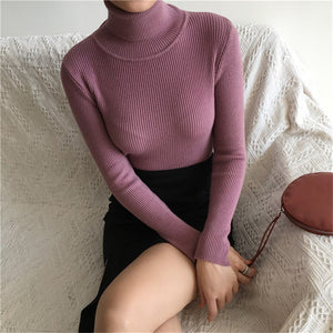 [Korean Style] Misselo Slim Fit Basic Turtleneck Pullover