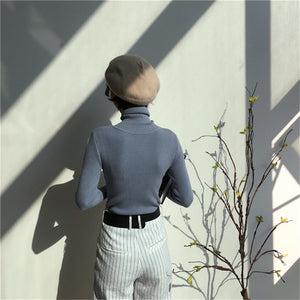 [Korean Style] Misselo Slim Fit Basic Turtleneck Pullover