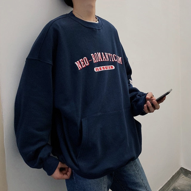 [Korean Style] Loof Unisex Long Sleeve Hooded Couple Sweatshirts
