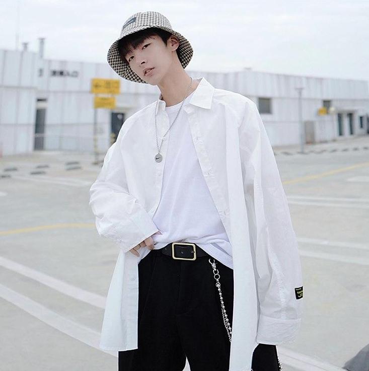 [Korean Style] Chris Long-sleeved Shirts