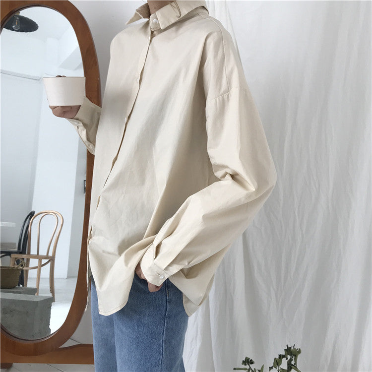 [Korean Style] Quinch Solid Color Buttom Down Shirts