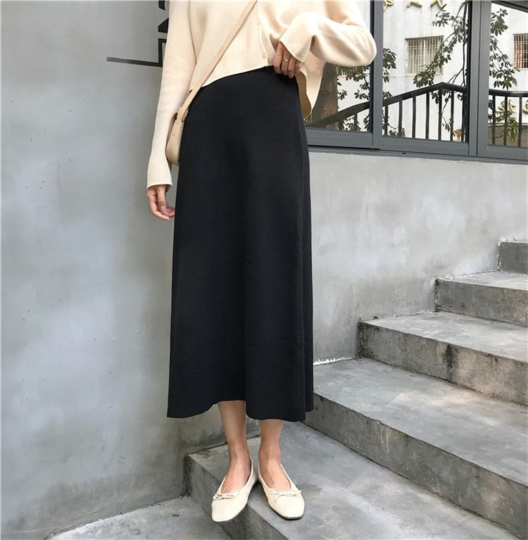 [Korean Style] Zuzil Minimalistic Ankle Length Skirt