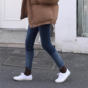 [Korean Style] Borovea Cropped Sknny Jeans