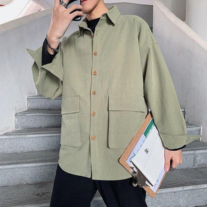 [Korean Style] Nickson Minimalistic Button Down Shirt