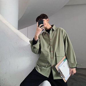 [Korean Style] Nickson Minimalistic Button Down Shirt