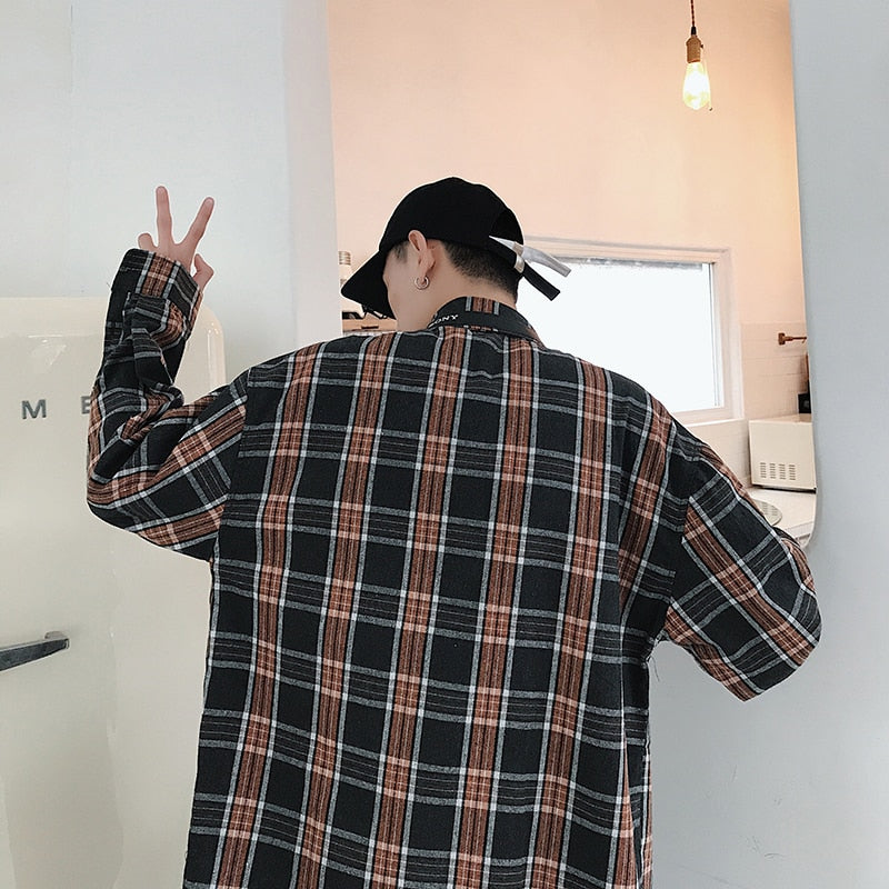 [Korean Style] Lope Plaid Casual Shirts