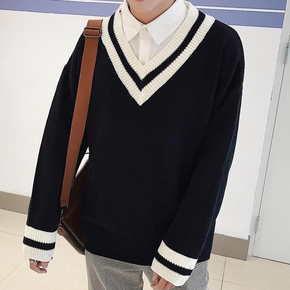 [Korean Style] V-neck Knitted Sweater