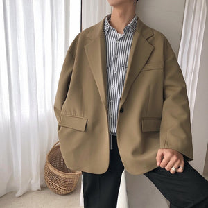 [Korean Style] Viscose Single Breasted Jacket