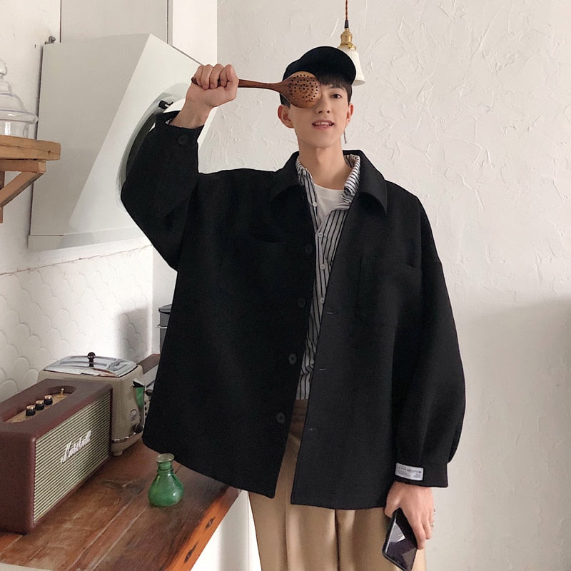 [Korean Style] Classic Casual Oversized Jacket