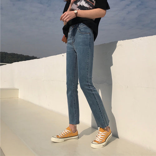 [Korean Style] Claire High Waist Ankle Length Flare Jeans
