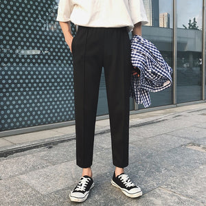 [Korean Style] Venice Cotton White/black Color Pants