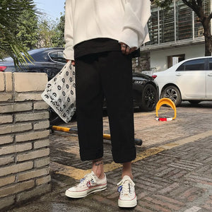 [Korean Style] Ken Cropped Cotton Cargo Pants