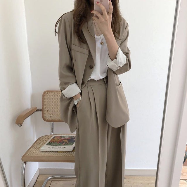[Korean Style] Jeor Vintage Style Loose Fit Blazer