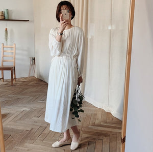 [Korean Style] Angelina Pearl White Dress