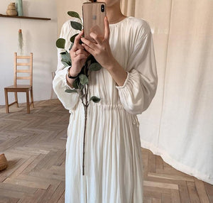 [Korean Style] Angelina Pearl White Dress