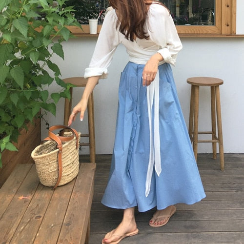 [Korean Style] Lizzi Vintage style Wrap Blouses
