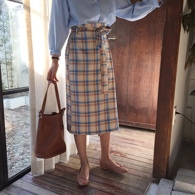 [Korean Style] Picnic Wrap Pencil Skirt
