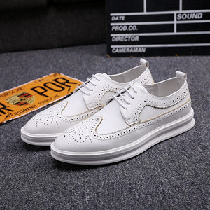 [Korean Style] Brogue Leather Casual Shoes