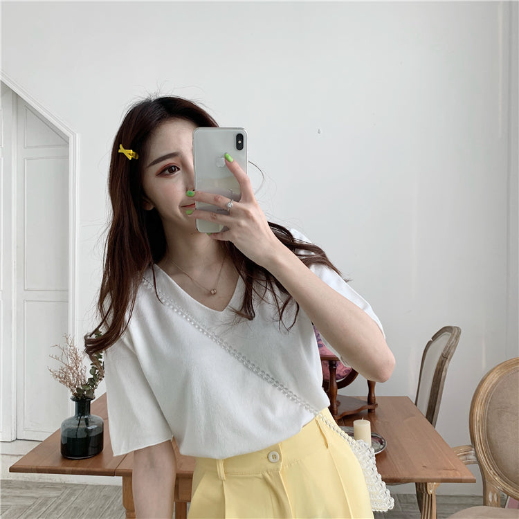 [Korean Style] Candy Color Solid Color T-shirt