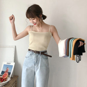 [Korean Style] Maquee Summer Moca Knit Camis