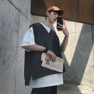 [Korean Style] Ralphie Oversized Sleeveless Vest