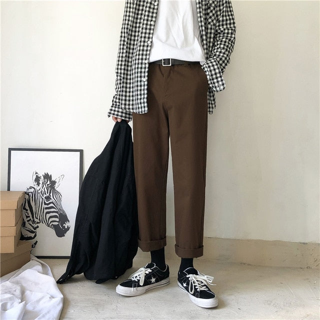 [Korean Style] Darl Straight Ankle-cut Pants